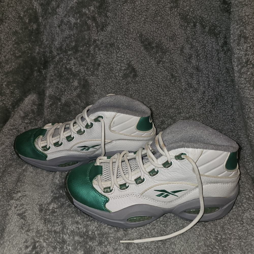 Reebok Green and White Iverson The Question